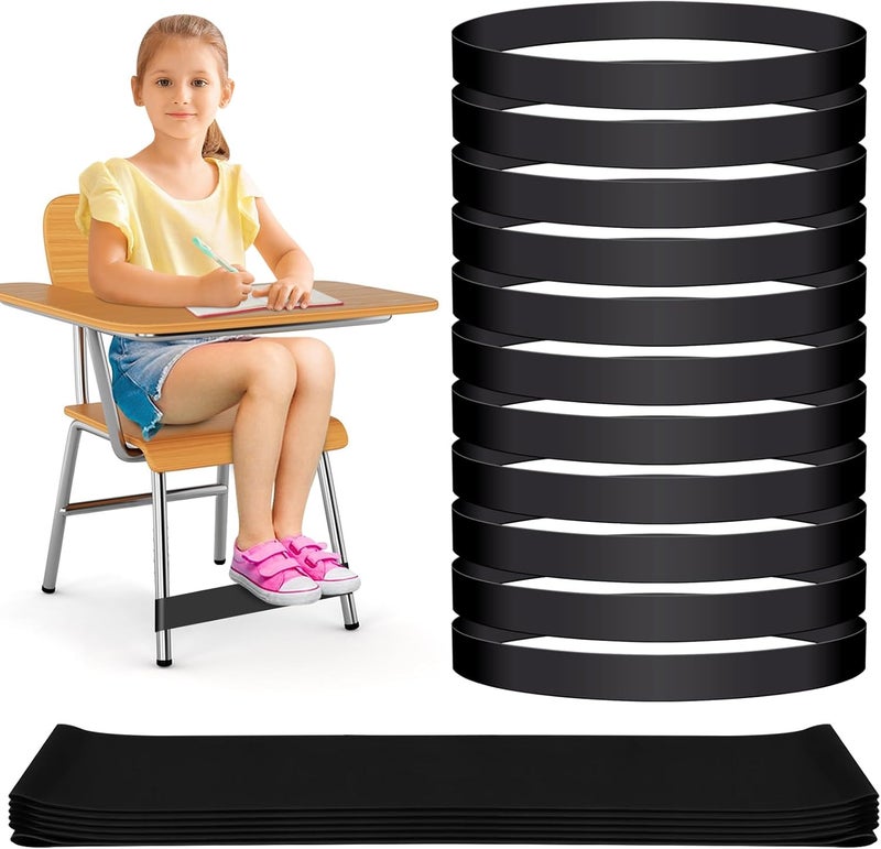 rookea 20 Pack Chair Bands for Kids with Fidgety Feet, ADHD Tools for Kids, Sensory Room Must Haves for Adhd Kids Fidget Chair Bands Autism Classroom Must Haves ADHD Tools for Classroom Home Chairs - Image 1
